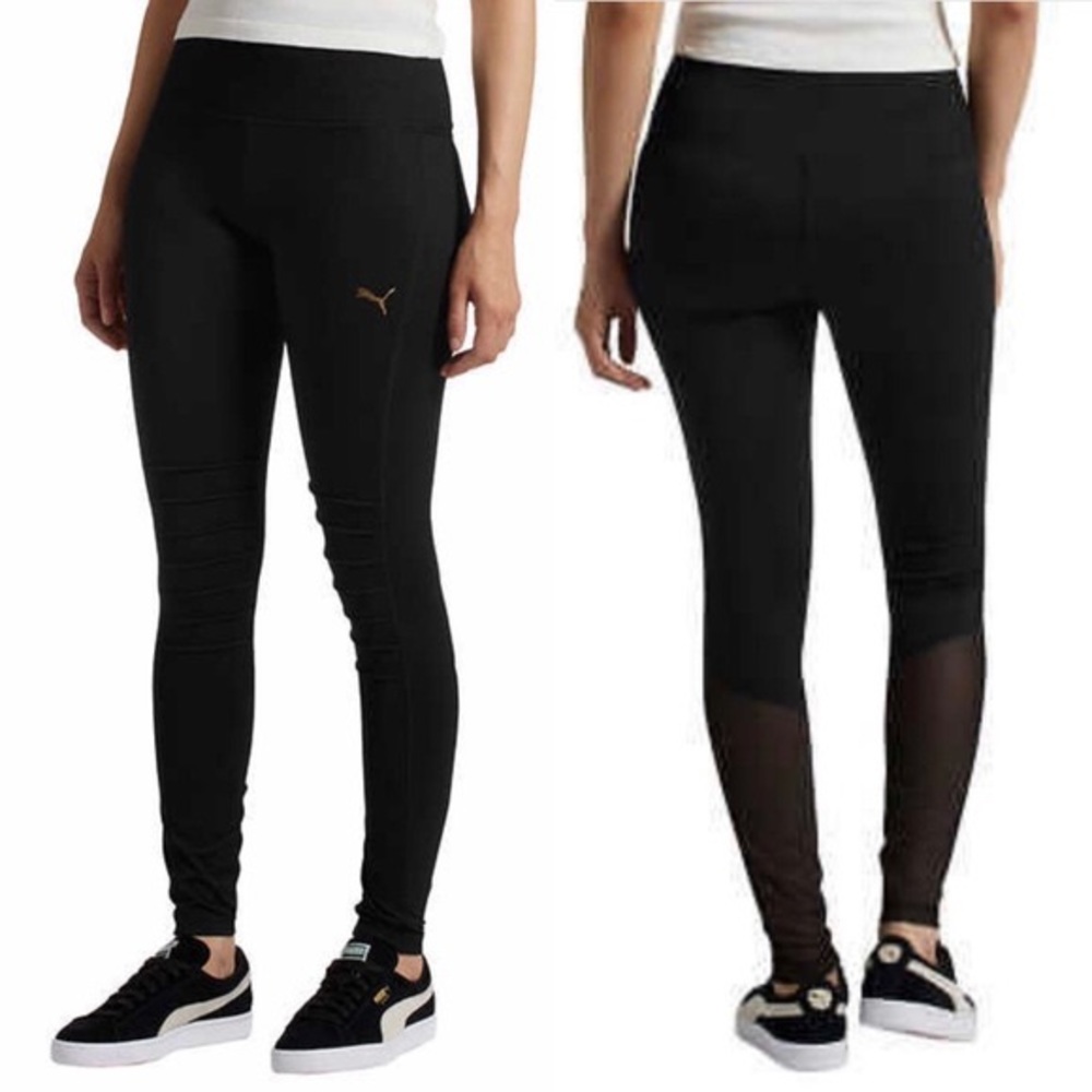 Black Puma Motto leggings